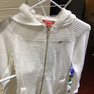 Girls Guess Dressy knit zip up hoodie 12